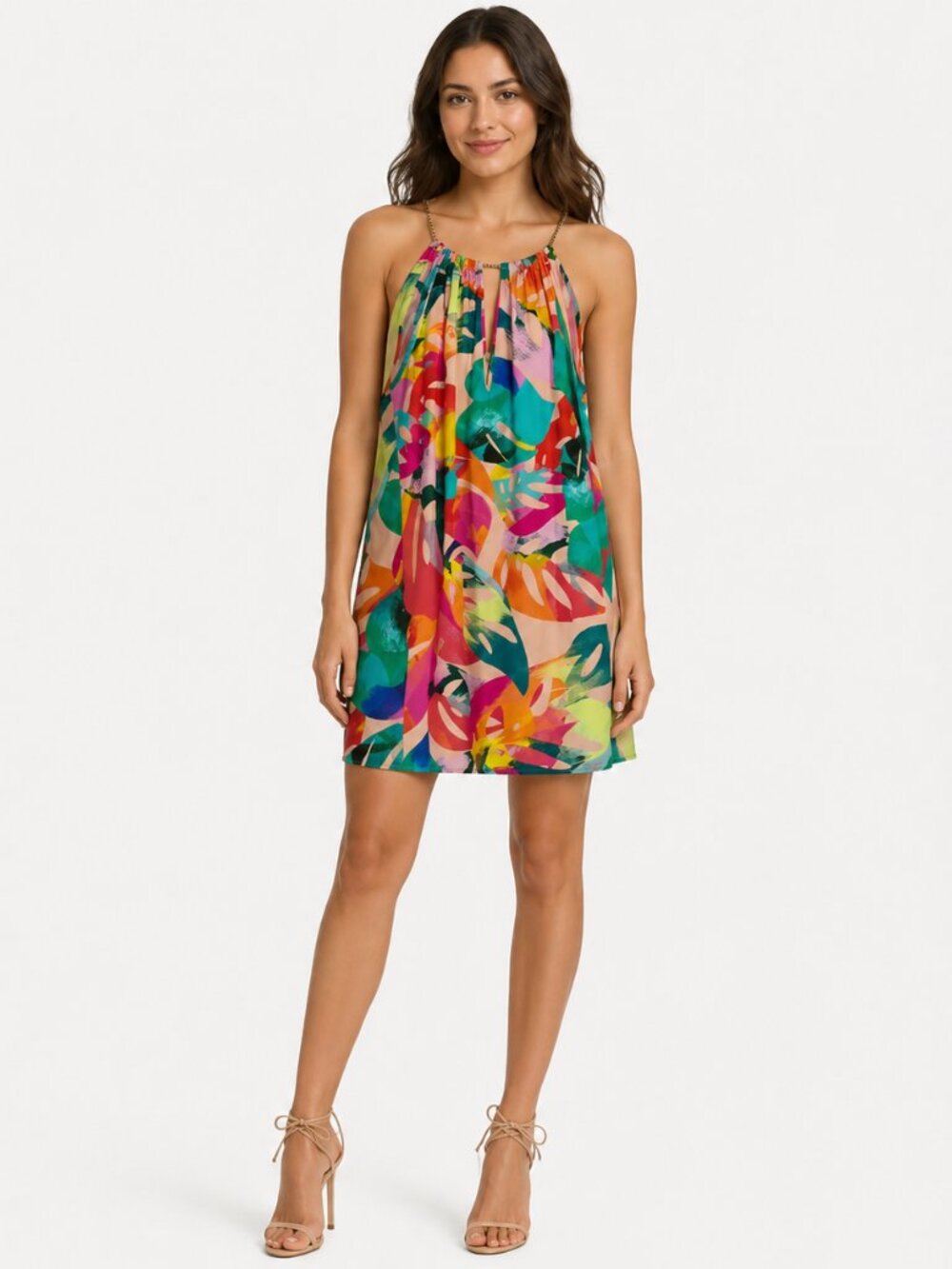 Amanda Uprichard Silk Mini Dress Tropical Small